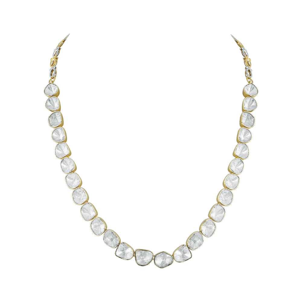 Polki Necklace Line in Open Setting